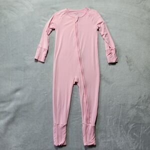 Millie Rose Pink Bamboo Viscose Two-Way Zip Romper Sleeper 18-24M Kids Pajamas